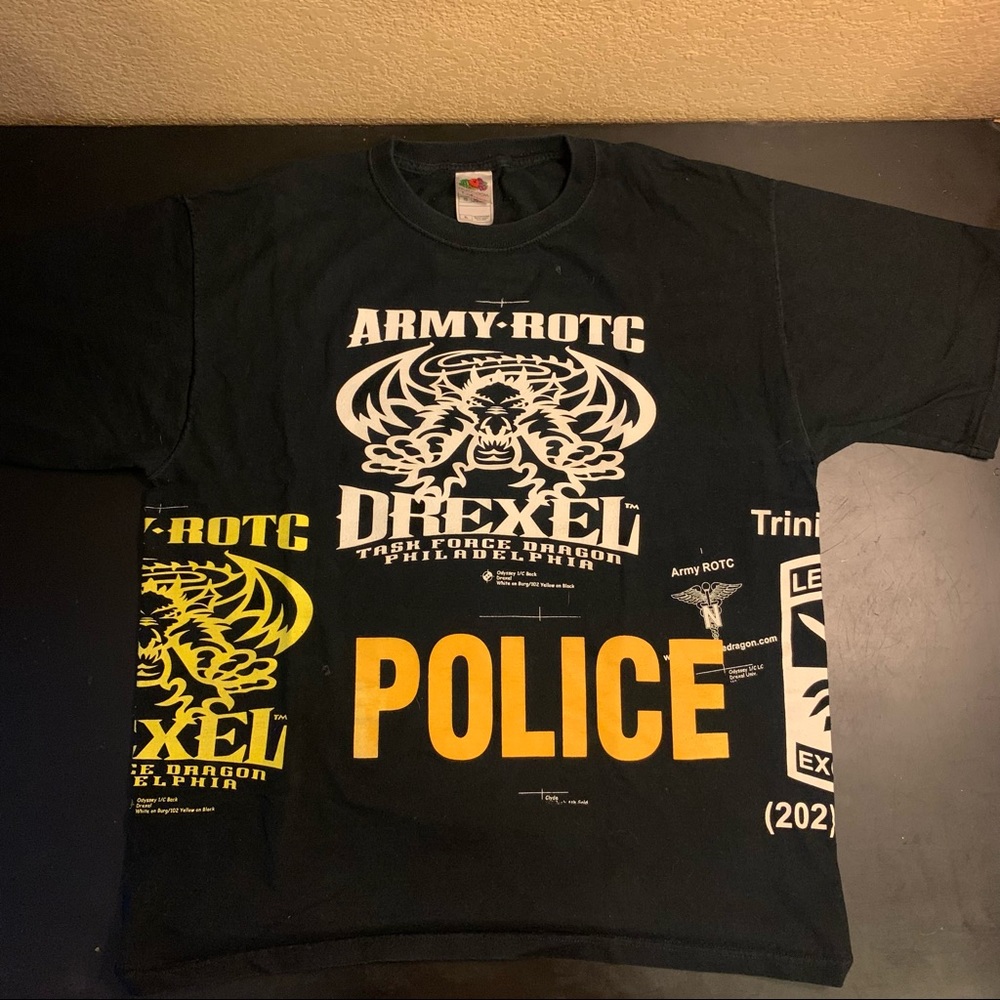 Vintage Drexel ROTC Walmart Graphic Short Sleeve Tee Shirt